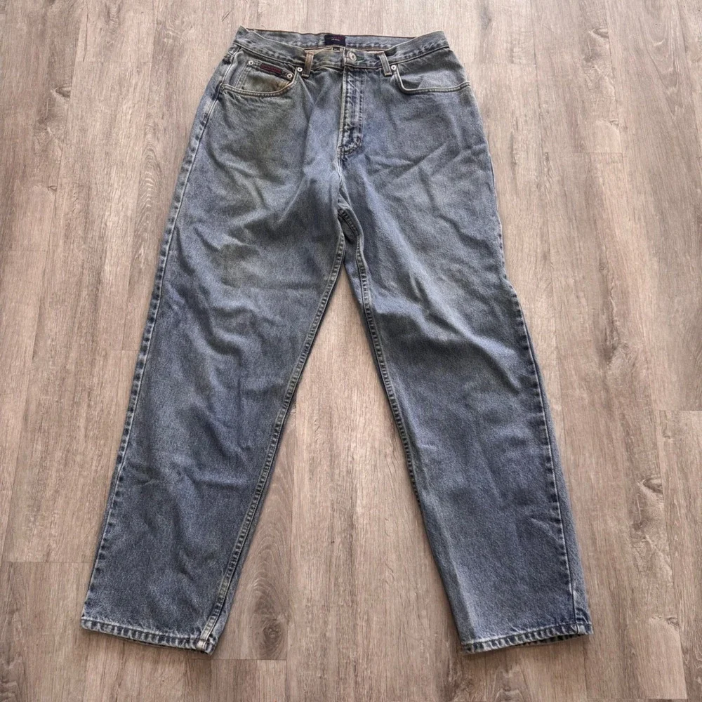 Tommy Hilfiger Vintage 90s Straight Leg Denim Jeans Medium Wash Mens 34x32